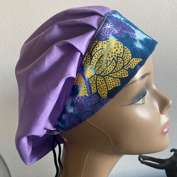 light weight Batik bouffant hair cover medical scrub hat - Picture 6 of 6